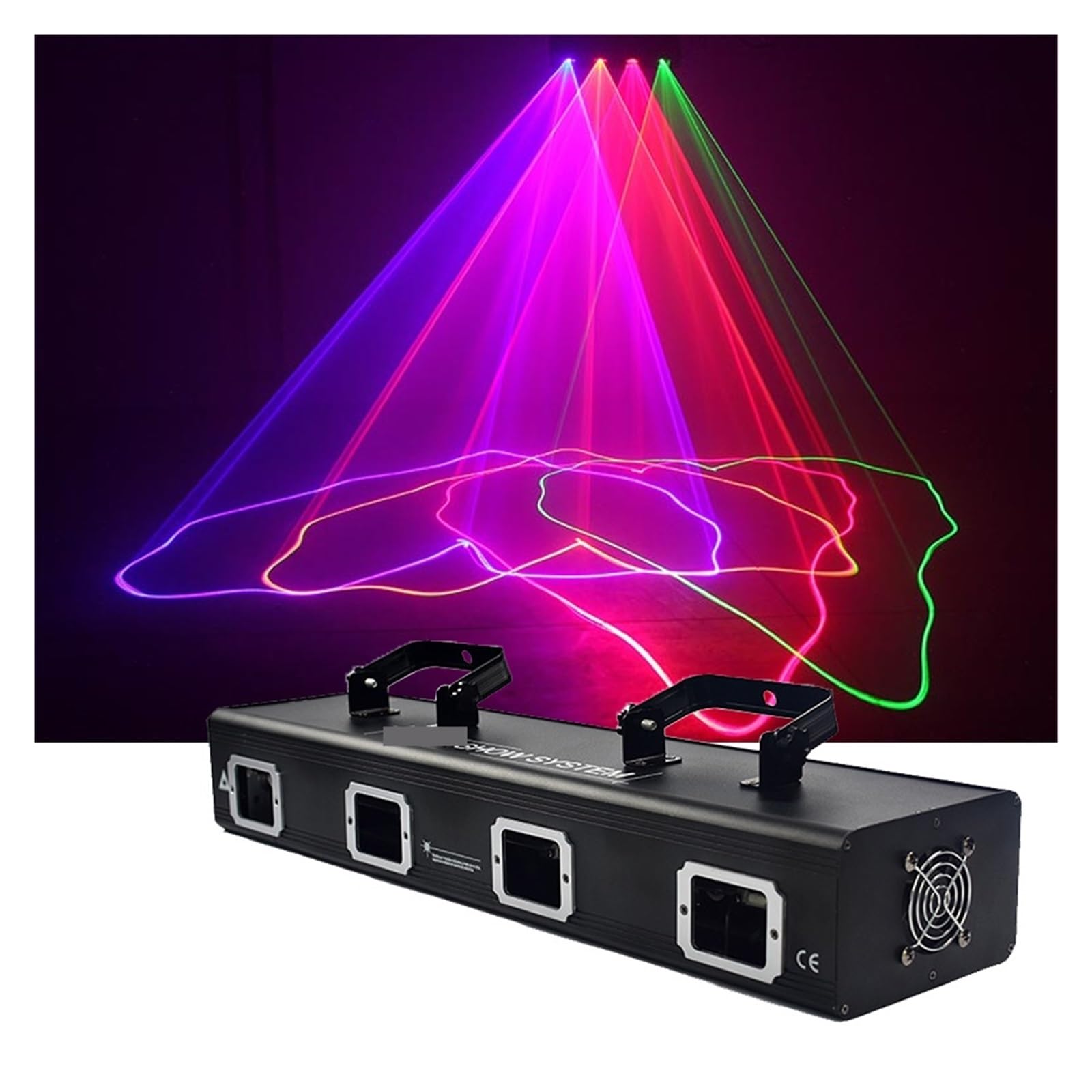 Światła sceniczne, Cztery soczewki Mocny pokaz RGBY System Stage Disco Party Dekoracje świąteczne Światła Sprzęt DJ 500 metrów