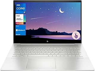 HP Envy Laptop, 17.3“ FHD Touchscreen Display, Intel Core i7-1260P Processor, 16GB RAM, 1TB SSD, Backlit Keyboard, SD Card Reader, HDMI, Wi-Fi 6, Windows 11 Home, Silver