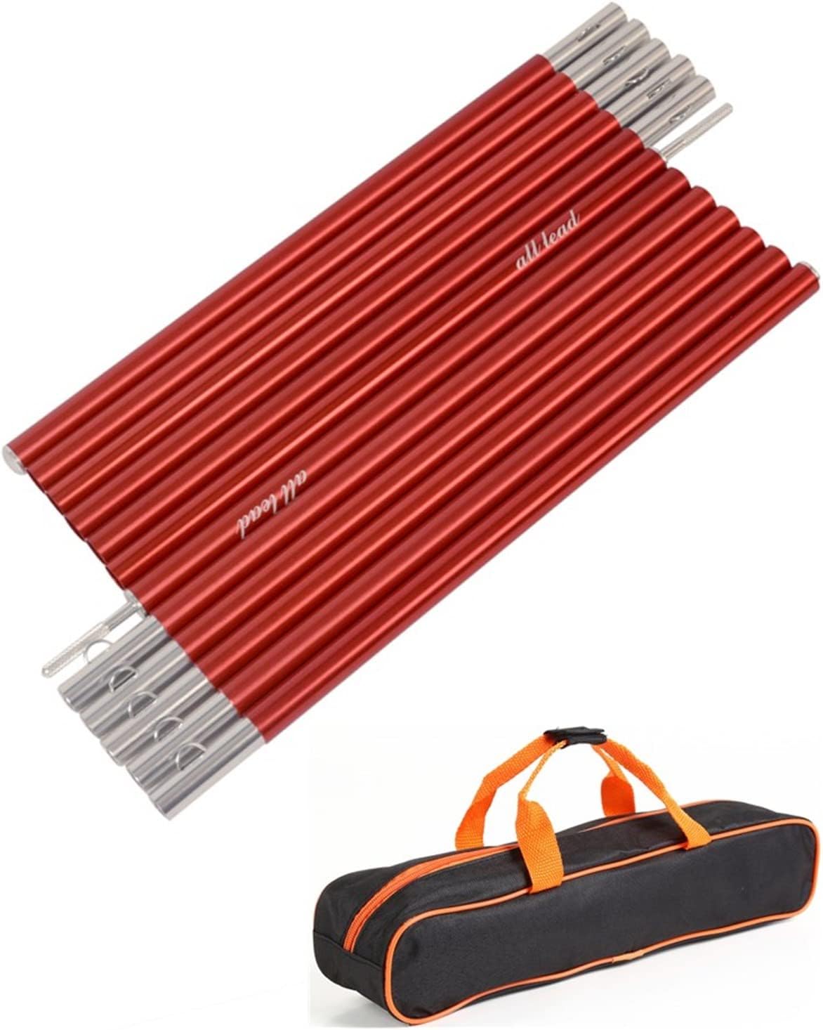 All Lead テントポールアルミ 16mm コンパクト サブポール タープポール アルミ スーパージュラルミン 軽量 分割式