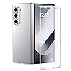 Vizvera for Samsung Z Fold 6 Case Crystal Clear, [Screen Protector] [Not Yellowing] Hard PC Ultra-Thin Anti-Scratches, Support Wireless Charging Protective Phone Case for Galaxy Z Fold 6 2024, Clear