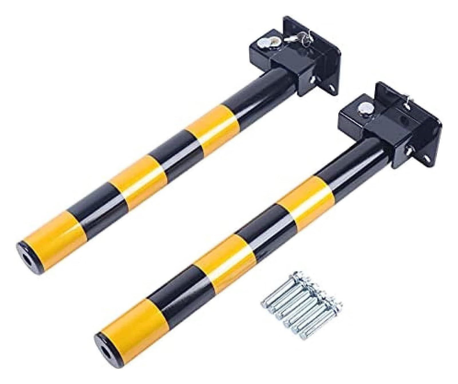 HCZKIUJY Parking Barrier 2 Pack Folding Manual Parking Barrier Security Post Lockable Driveway
