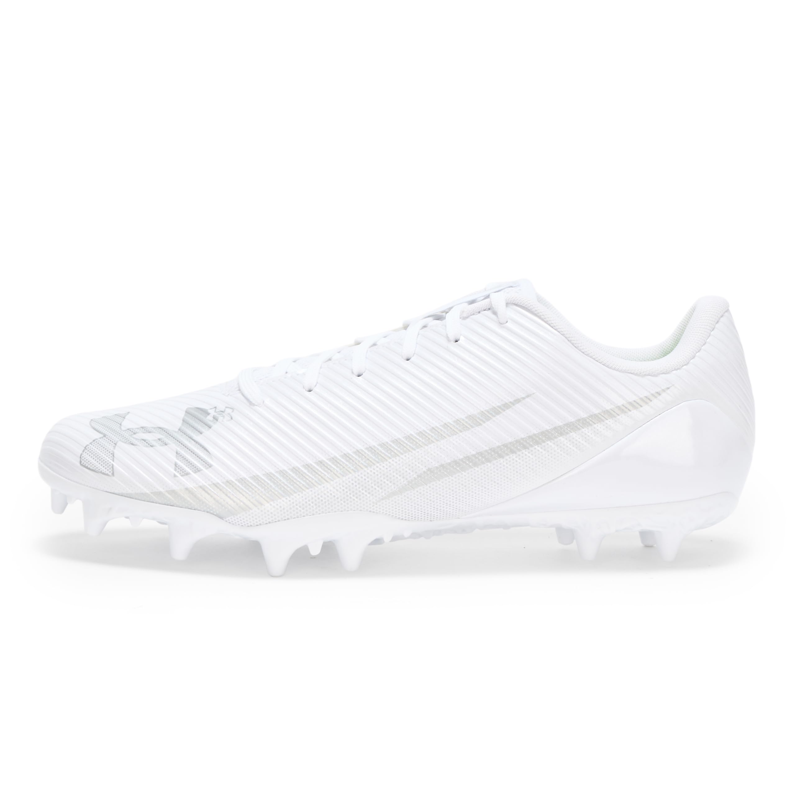 Under Armour Men's Blur Select Football Cleats, (100) White/Metallic Silver/Metallic Silver, 10.5, US