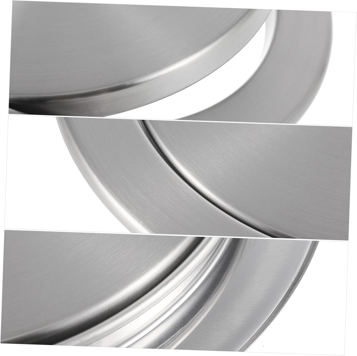 Garneck Stainless Steel Trash Can Lid for Kitchen Recessed Waste Basket Cover Built Flap Garbage Can Lid