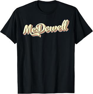 McDowell TShirt Retro Art Baseball Font Vintage T-Shirt