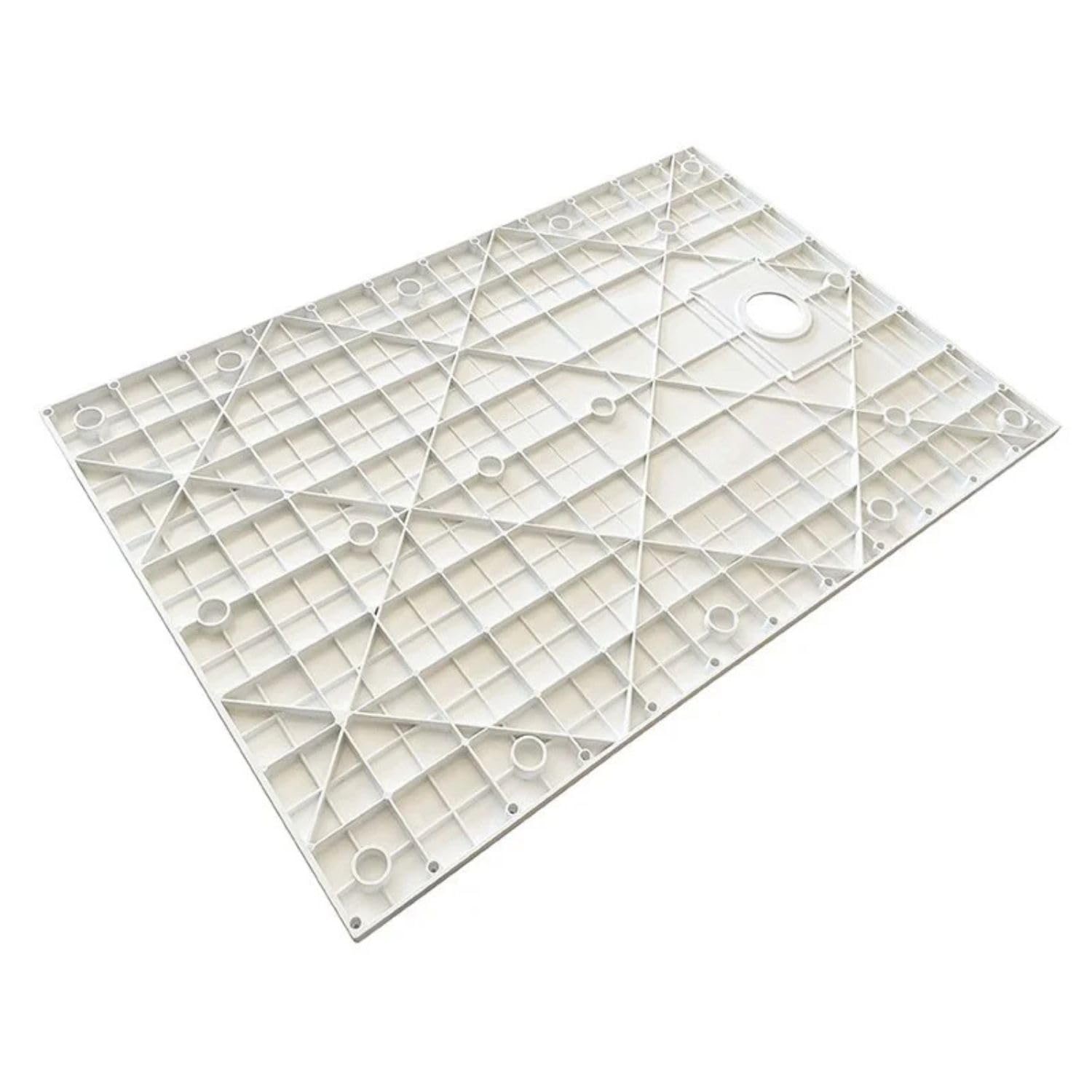 Grg Bac à Douche 70x120x2,6 CM Blanc Effet Pierre Mod. Strong