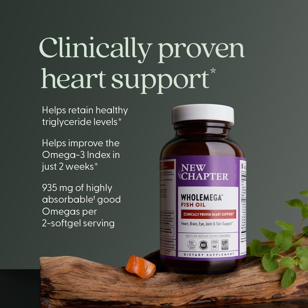 New Chapter Wholemega Wild Alaskan Salmon Oil 60 Softgels product thumbnail 5