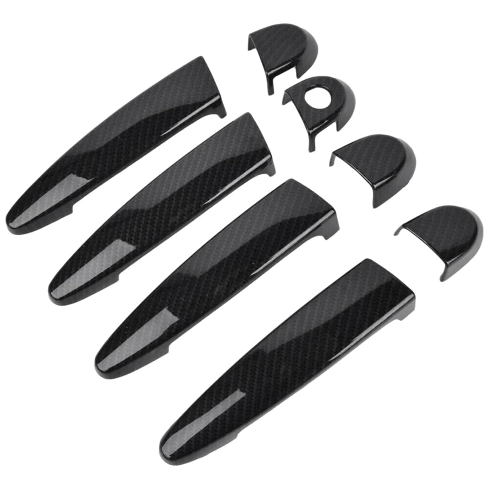 BTEDSXC Auto Handle Cap Compatible with BMW for X5M for E70M 2010 2011 2012 2013 Door Handle Cover Trim Carbon Fiber Outside Exterior LHD