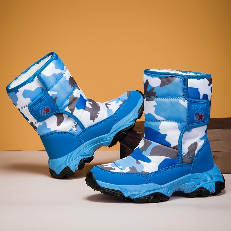Girls Boys Snow Boots Water-Resistant Outdoor Warm Cozy Anti-Slip Winter Shoes for Little/Big Kids4