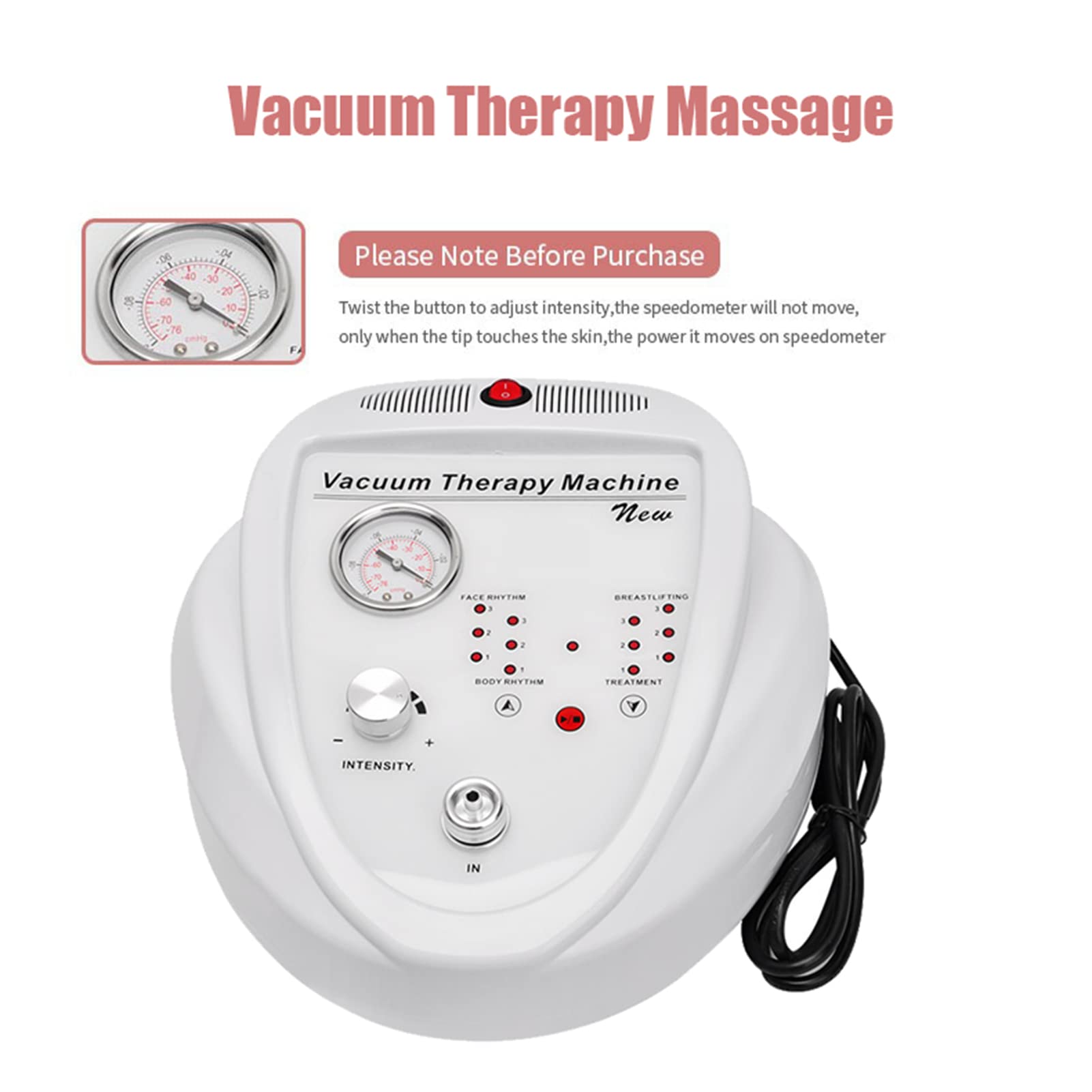 Macchina per la Bellezza del Corpo, Macchina per Terapia del Vuoto, Cura della Pelle Massaggiatore per Il Corpo Braccio Vita Sollevamento e miglioramento delle Gambe con Set di coppettazione 30 tazz