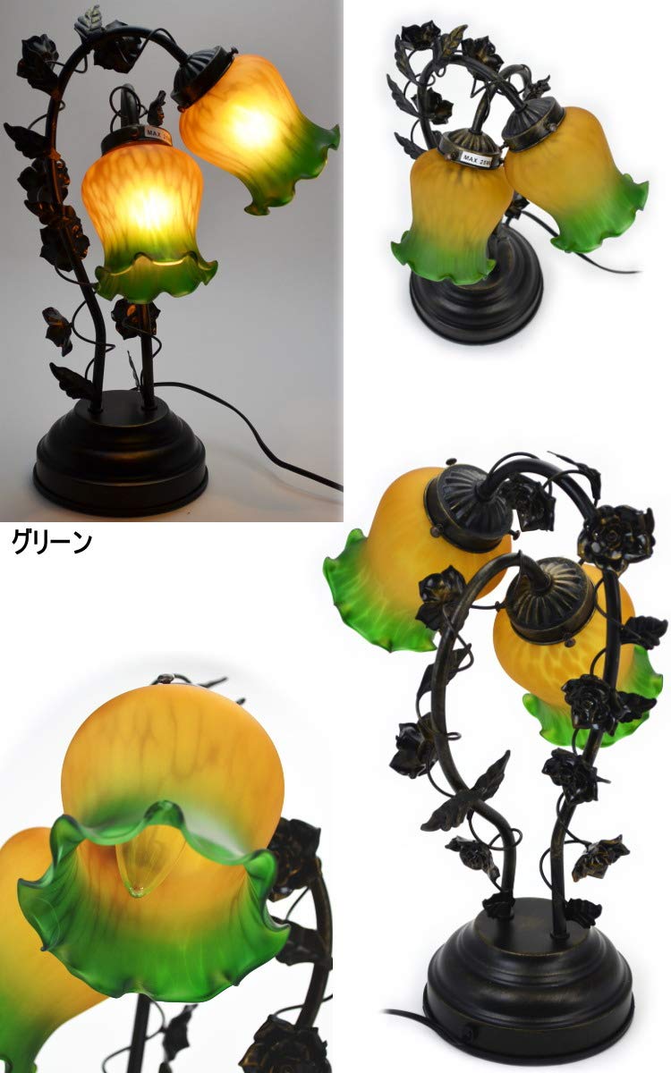 Amazon.co.jp : タッチランプ2灯 テーブルランプ レッド グリーン 
