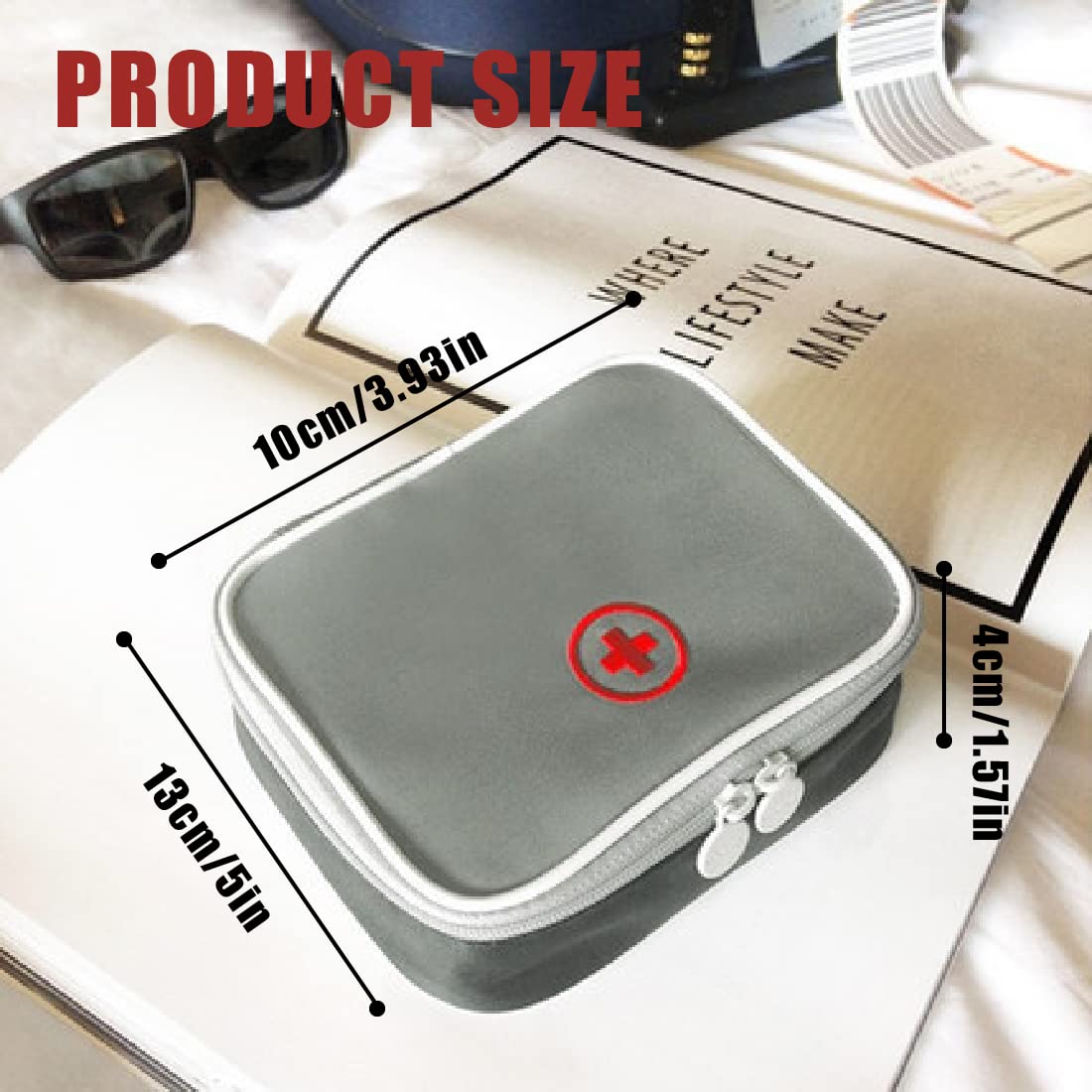 Trousse De Secours Vide, 2 Pièces Portable Mini Trousse Pharmacie
