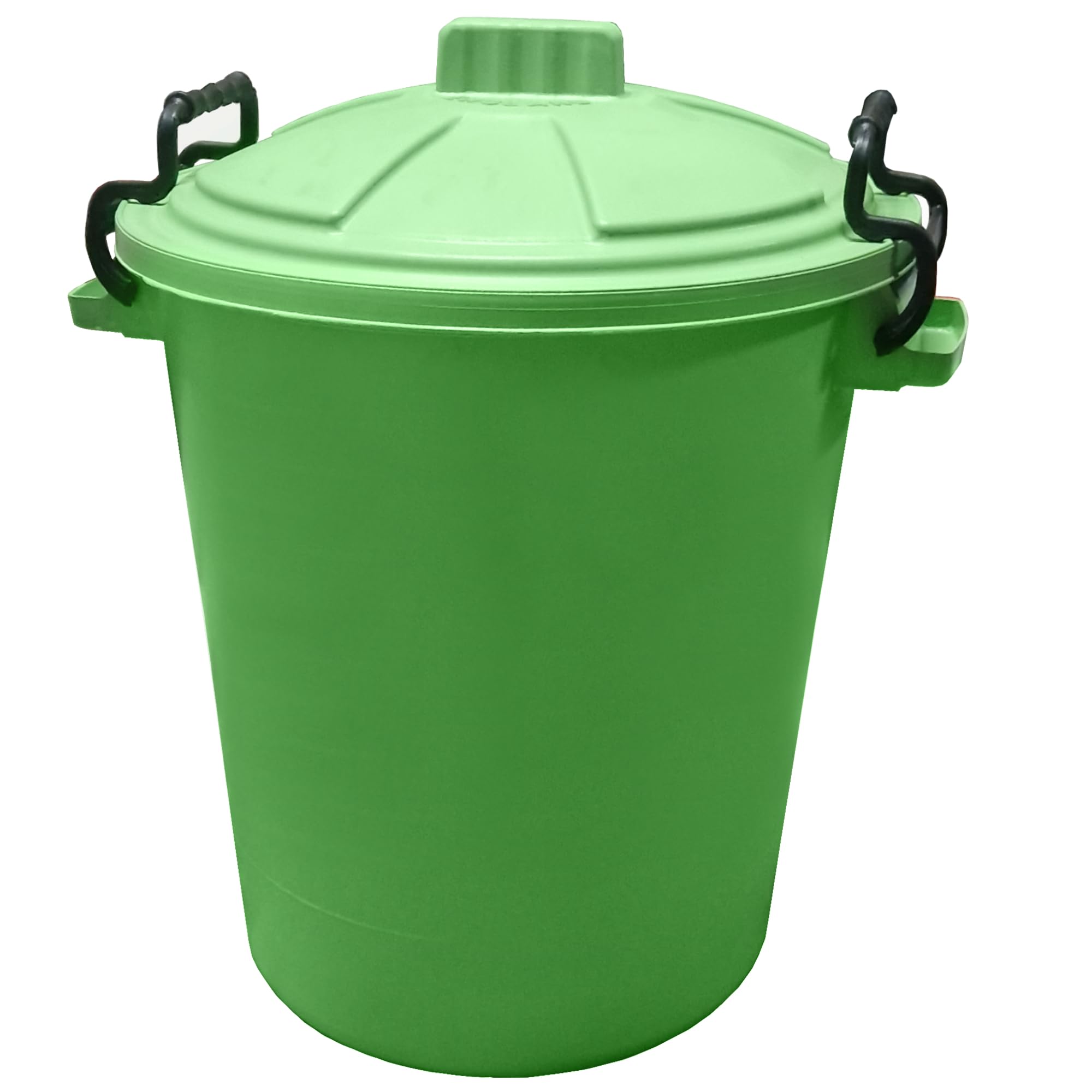 KetoPlastics Medium Plastic Coloured Bin Waterproof Rodent Proof Ideal for Outdoors Garden Animal Feed and Storage with Locking Lid 50L, Light Green Feed Bin