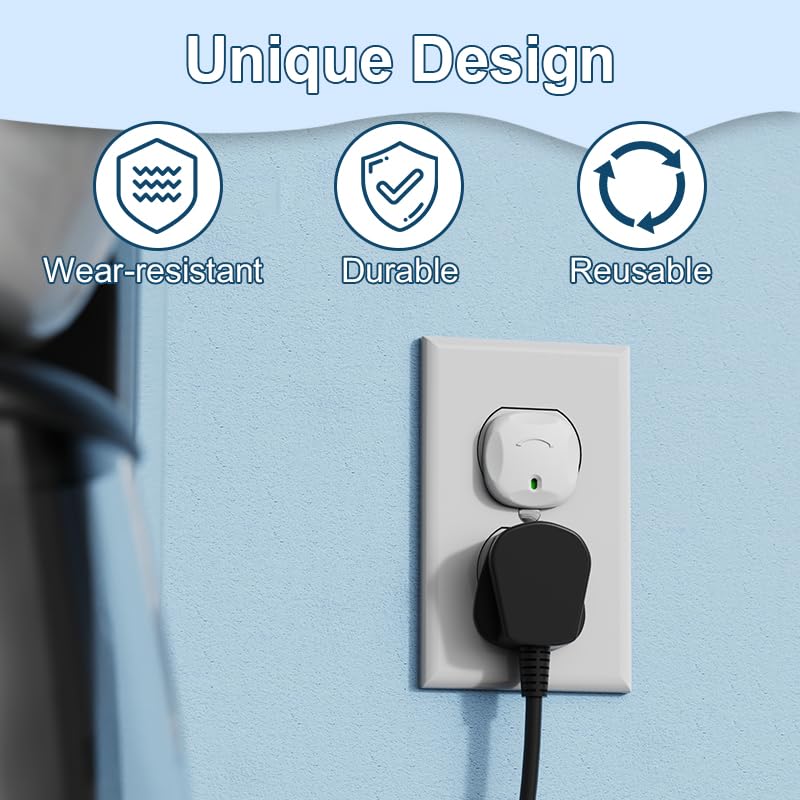 Plug Covers for Electrical Outlets, 40 Pack Plug Covers, Outlet Plug Covers to Prevent Power Shock Safety, for US 3-Prong