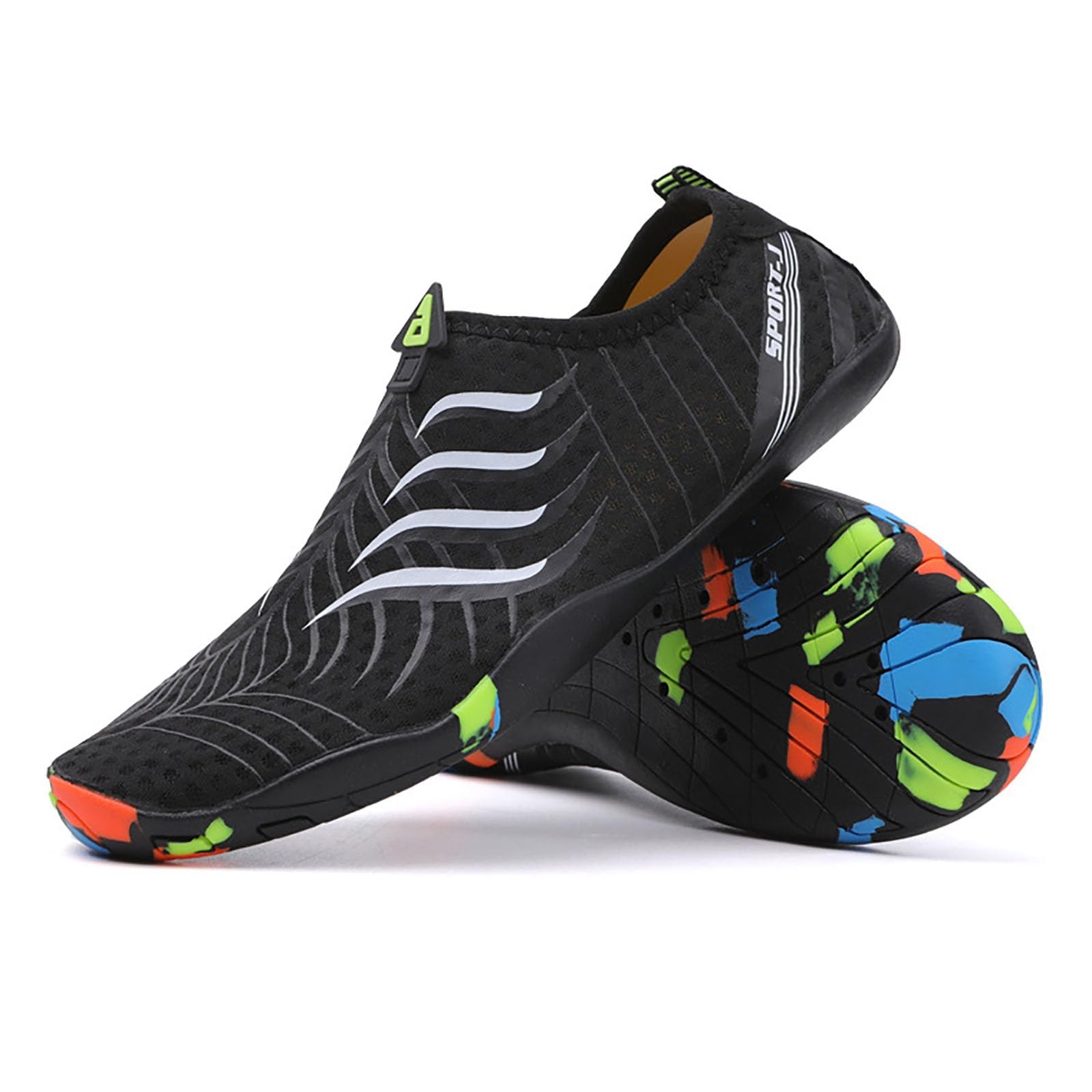 Pantuflas para hombre, cómodas sandalias casuales para hombres y mujeres, playa, caminar, gimnasio, suela deportiva, rayas ligeras, estampado de letras, calzado de moda para atuendo con pantalones