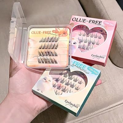 GEGE BEAR Glue-Free False Eyelashes – Lightweight, Comfortable, and Natural-Looking Eye Lashes for Women – No Glue Neede