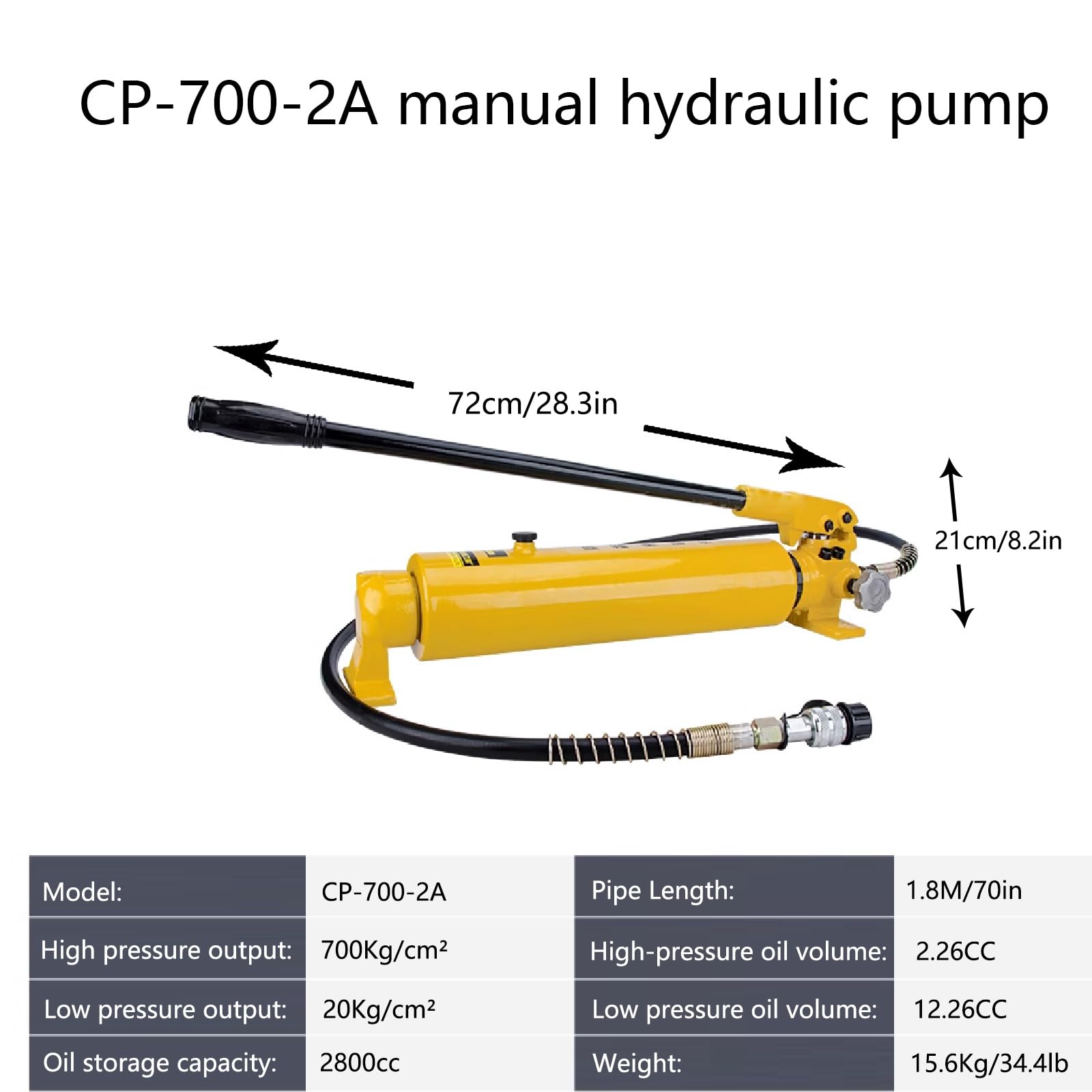 Ręczna pompa hydrauliczna, CP-180/CP-390/CP-700 Manometr