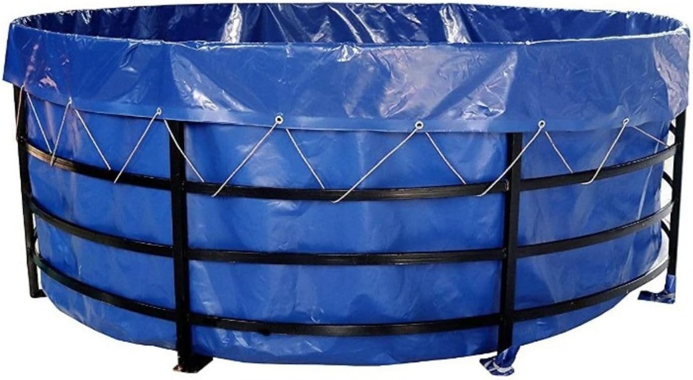 SANJARI Global IMPEX Tarpaulin 2 Diameter 550 GSM for 4500 LTR Multicolor Biofloc Fish Farming Tank Round Pond Weight 6.9 KG Height 1.5 Mtr