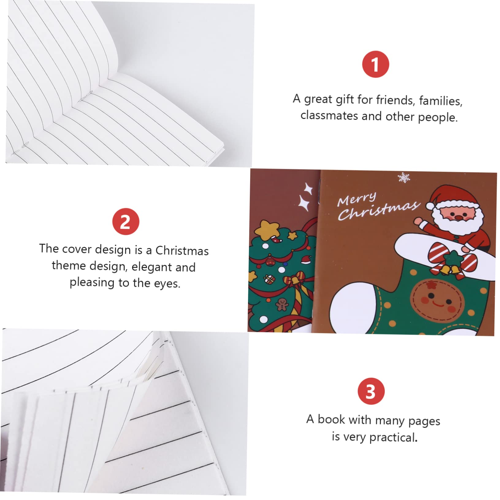Angoily 100 Pièces Bloc-notes De Noël Pour Mini Cahiers De Noël Mini Cahier De Noel Bloc-notes Étudiant Papeterie En Gros Papier