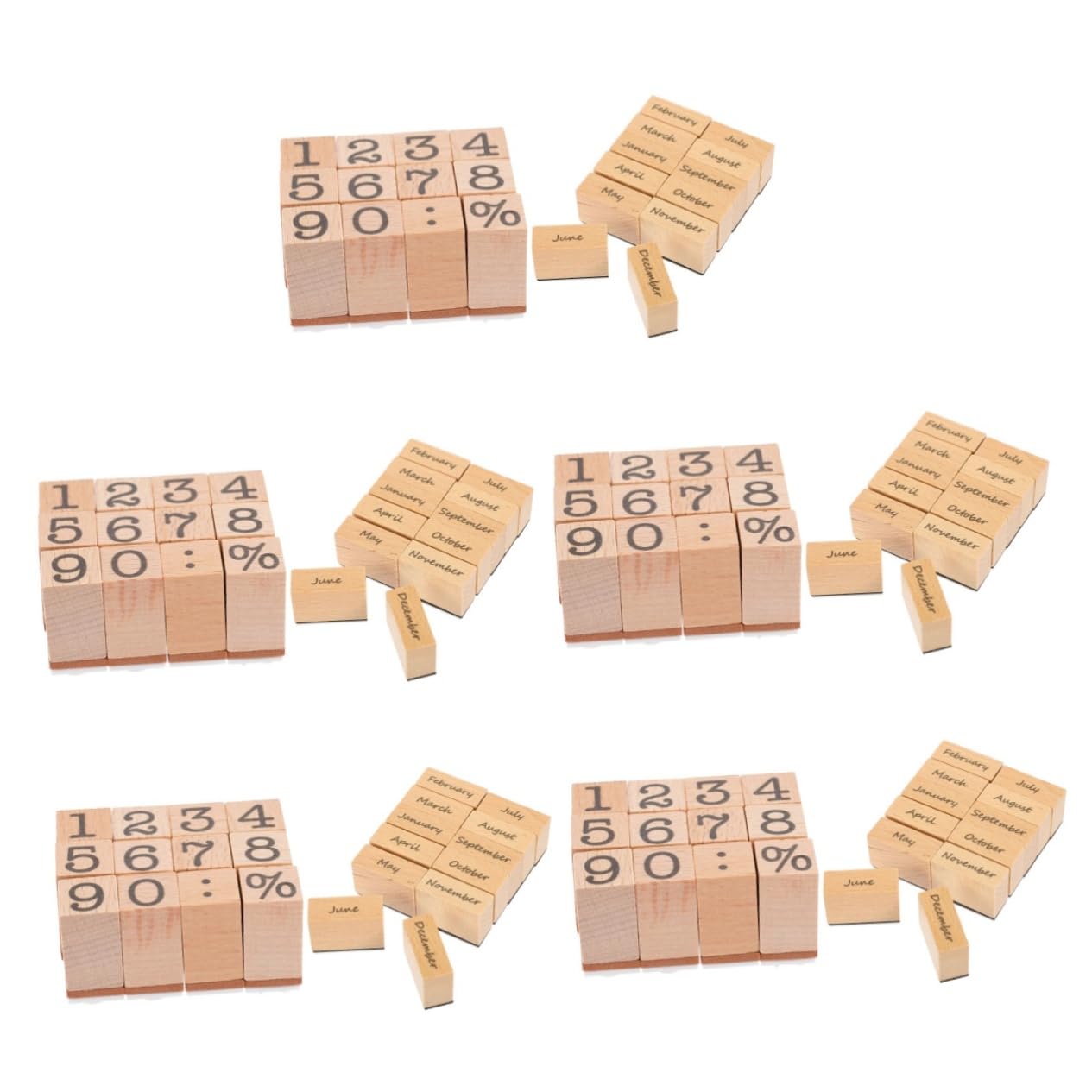 ARTIBETTER 10 Set Sigillo Digitale in Legno Data Francobolli Timbri Del Diart Timbro Pianificatore Timbro Numerico Fai -da -te Fribri Per Il Journaling Mini Gomma Da Cancellare