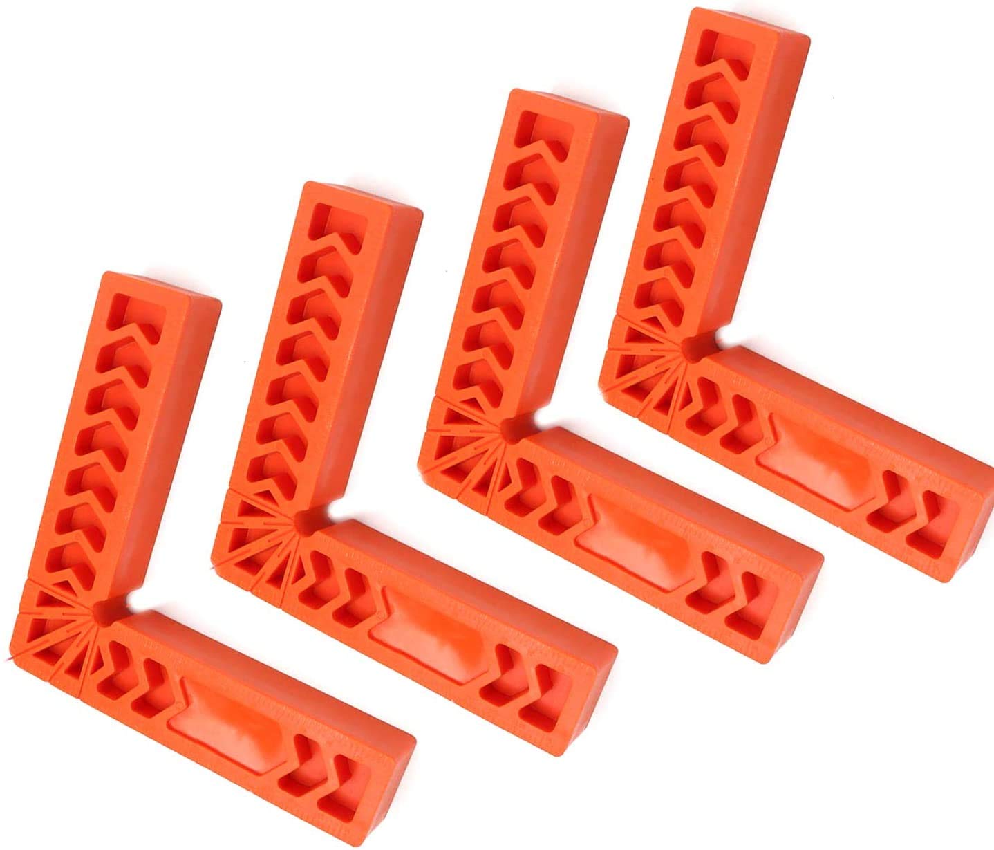 4PCS Positioning Squares, Woodworking Picture Frames Clamps 90 Degree Angle Clamps Tool Positioning Squares for Picture Frames Boxes Cabinets (3inch)