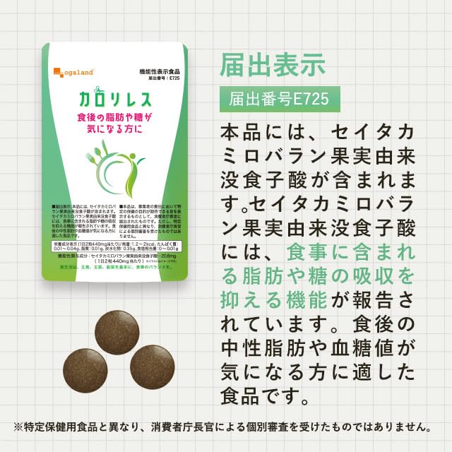 Amazon.co.jp: オーガランド (ogaland) カロリレス (60粒 / 約1ヶ月分