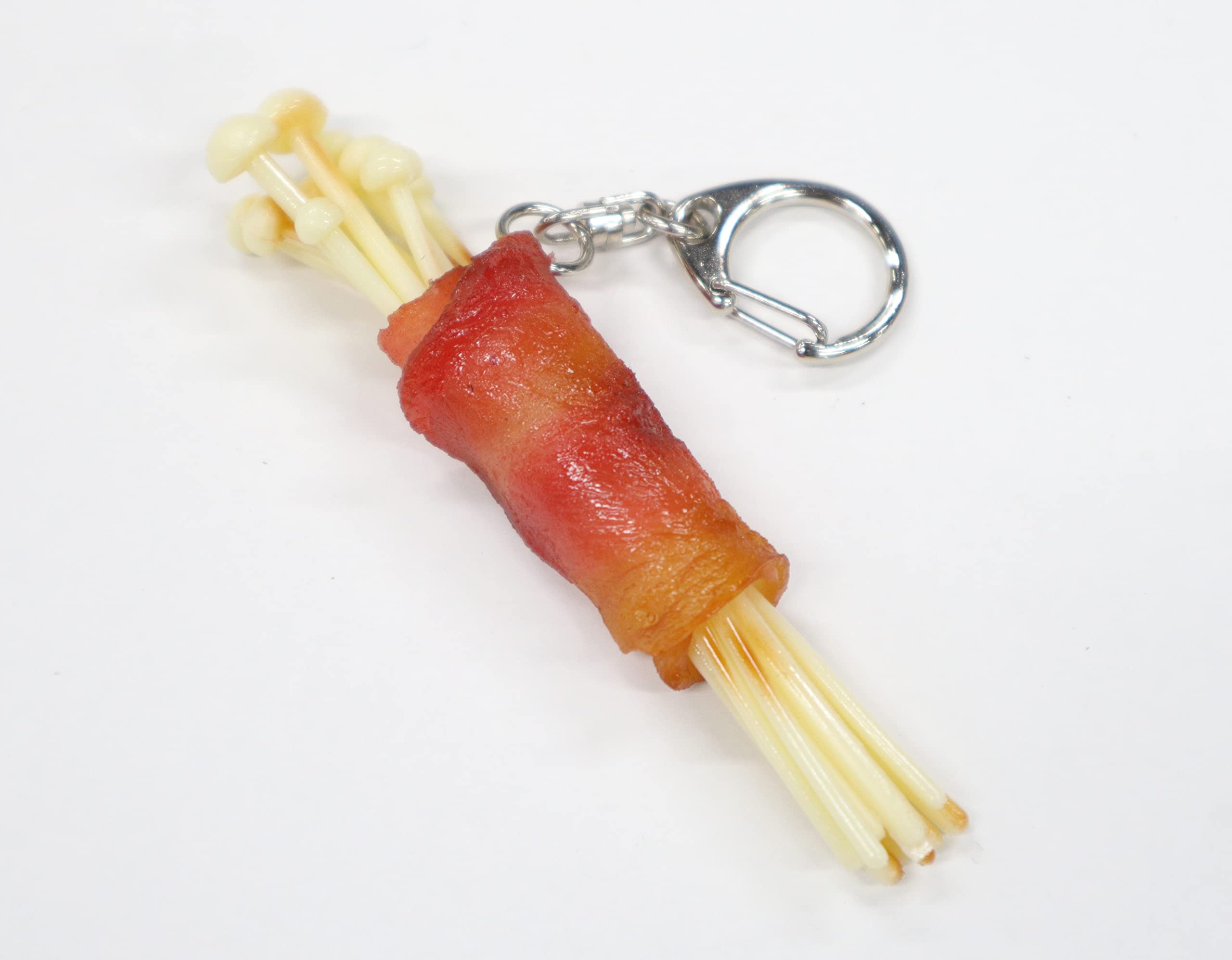 Amazon.co.jp: 食品サンプル キーホルダー えのきのベーコン巻き