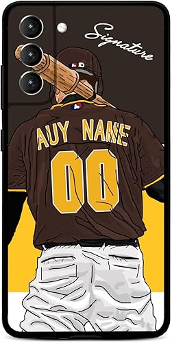 Funda de teléfono personalizada con nombre y número para Samsung Galaxy A15 A14 5G A35 A25 A53 A03S A12 A42 A32 A02S A54 4G, diseño de jugador de