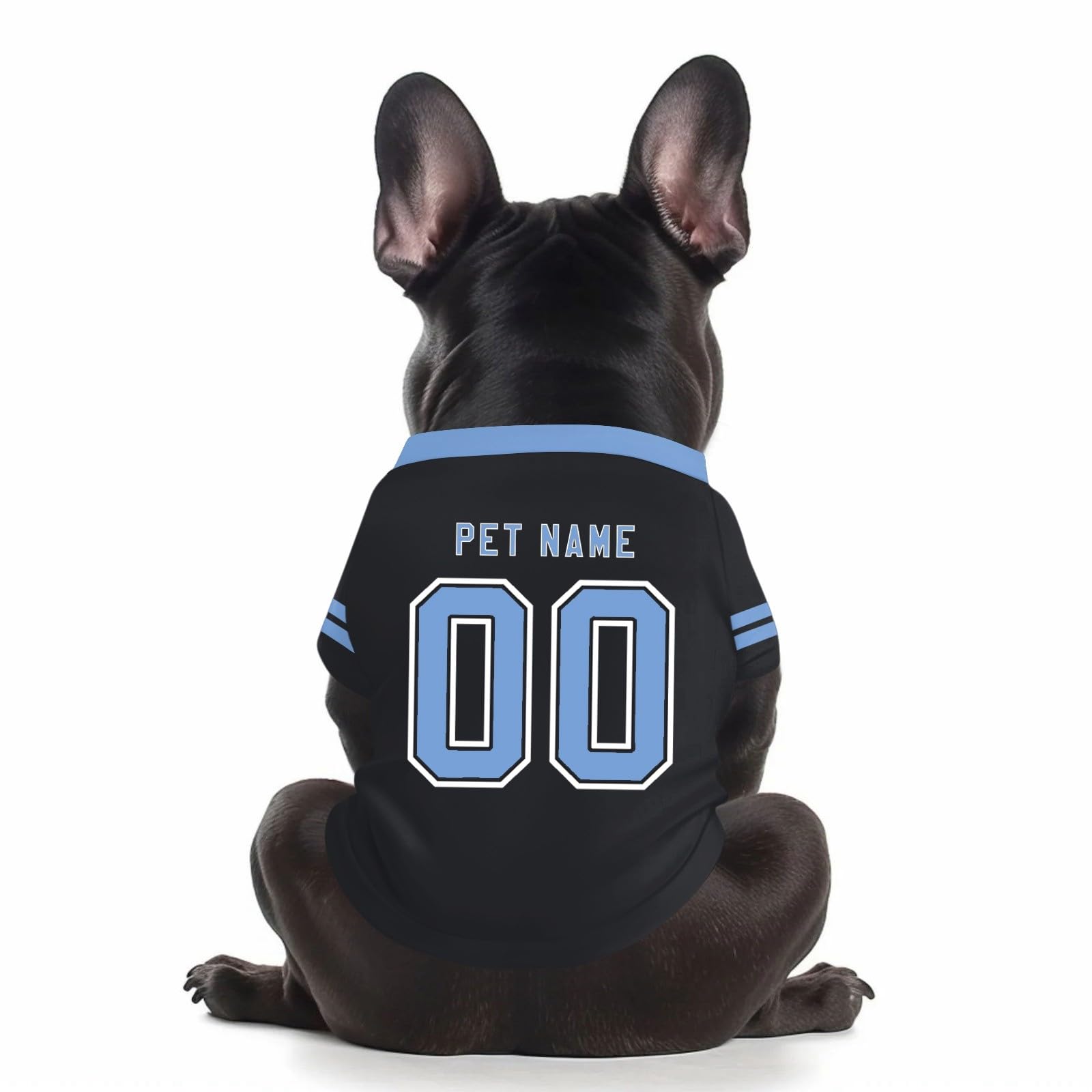 Customized Dog T-Shirt with Number, Personalized Dog Football Shirt, Breathable & Quiack Dry Football Jersey Gym Shirt for Large Medium Small Dogs & Cats — image 1