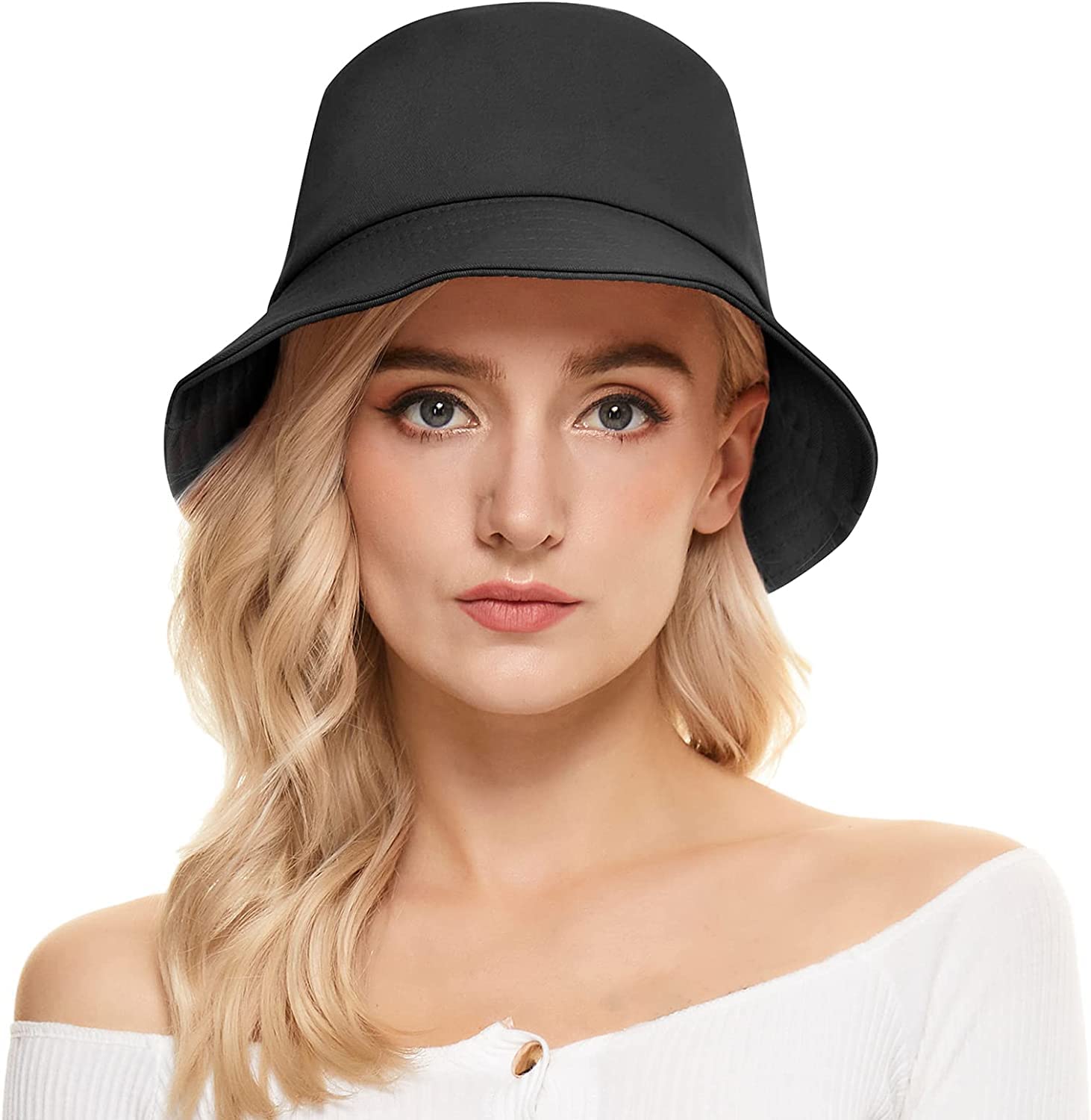 zonixon Unisex Athletic Bucket Hat Solid Colors Sun Hat with UV Protection for Outdoor Sports Packable Summer Hats-picture-52