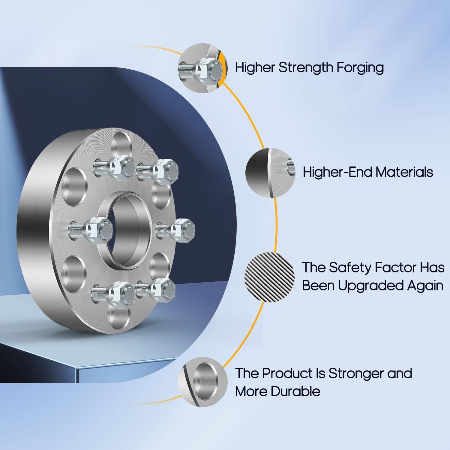 OCPTY 1.5 inch Thickness 6x5.5 to 6x120 Wheel Adapters 6LUG with 14x1.5 Studs 78.3CB to 66.9CB Compatible for Suburban 2015-2020 for Yukon 1992-1995 Wheel Spacers adapters 4PCS