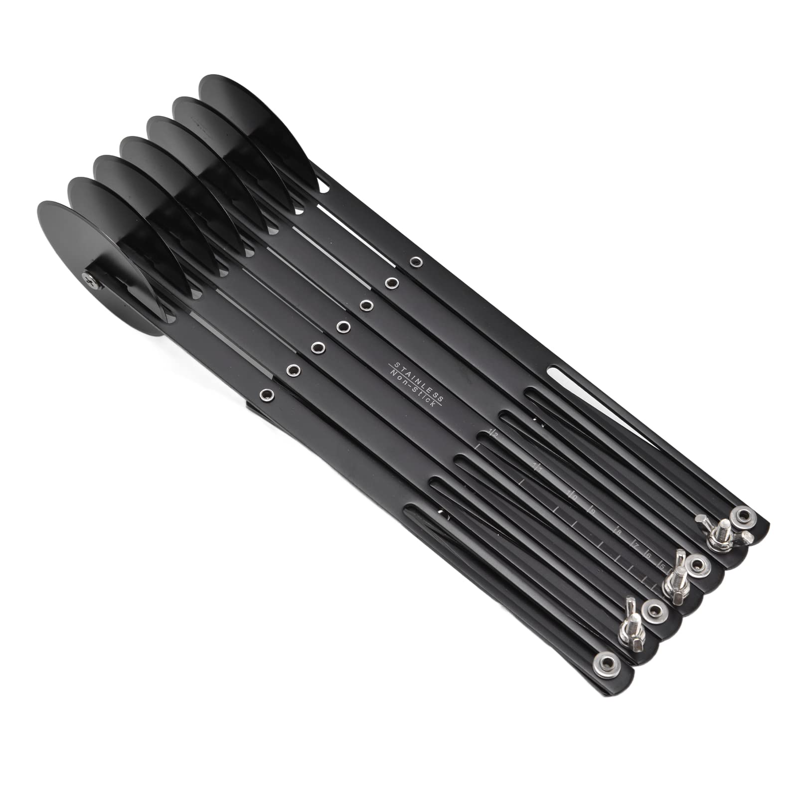 Coupe-Pâte Inox Pâte K-nife Coupe-Pizza Extensible Coupe-pâtisserie Multi-roues (7 tours)