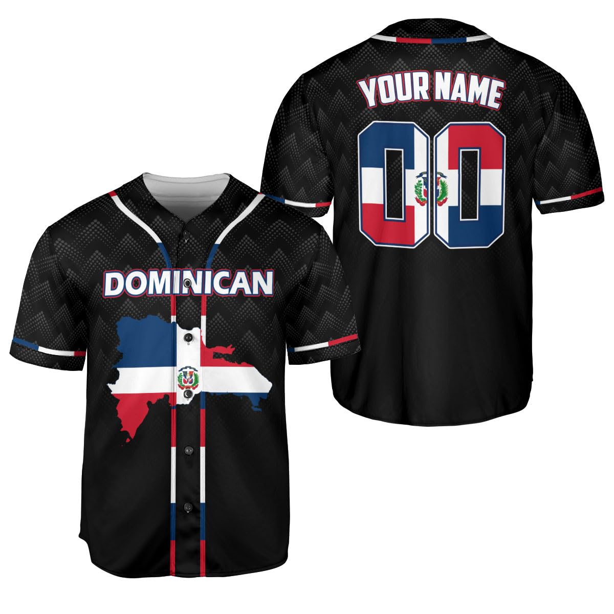Generic Personalized Dominican Republic Baseball Jersey Shirt,Team Name Republic Dominicana Baseball Jersey for Men and Women (Style 10), Small-5X-Large