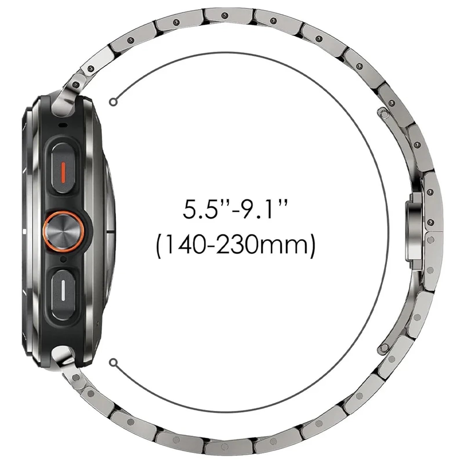 JDIME Cinturino magnetico in titanio per Samsung Galaxy Watch Ultra 7 47mm Cinturino di lusso da uomo per Samsung GALAXY WATCH 47 ultra No Gaps Cinturini per orologi
