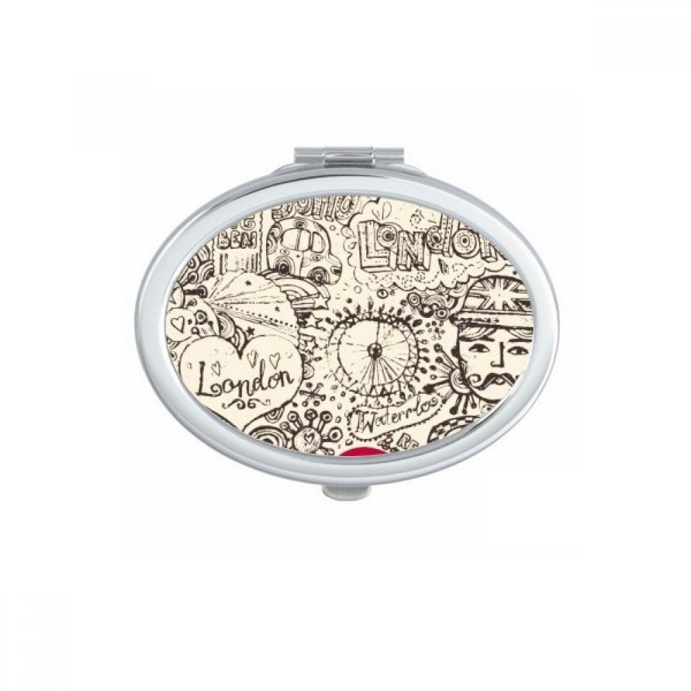 Miroir compact Londres pour retouches maquillage rapides durant vos voyages