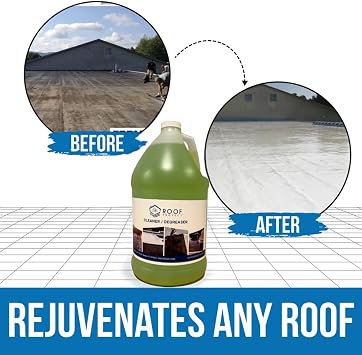 RV Roof Cleaner & Protector Non-Toxic For rv roof and home roof | 1-Gal Eco-Friendly Detergent | White Non-Abrasive Formula | Safe for EPDM Rubber Roofs | Biodegradable | Citrus Scent | Easy to Use