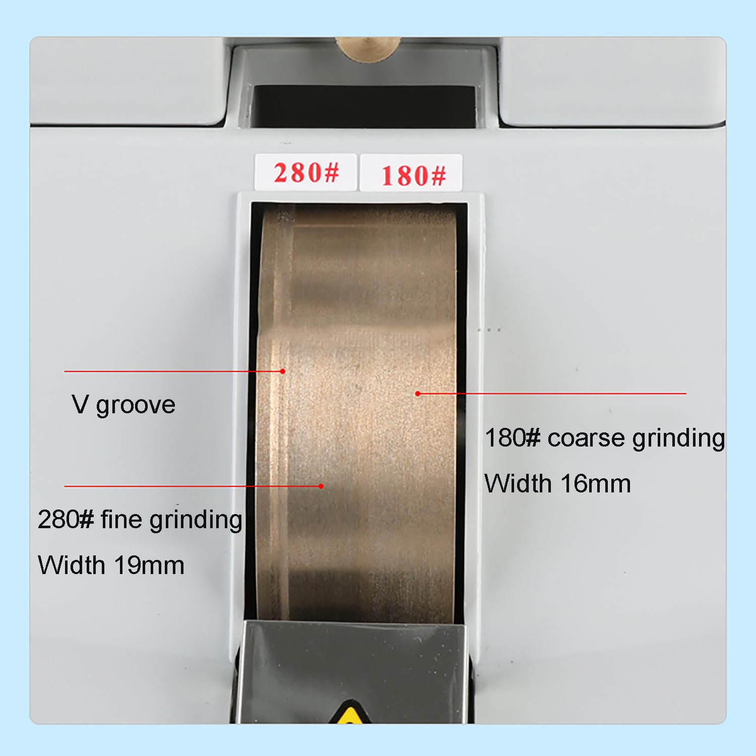 Smerigliatrice per Lenti, Molatrice per Lenti Ottiche Manuale, Lucidatrice per Lenti Tre in Uno, Lucidatrice per Lenti con Lavandino/scanalatura a V Rimovibile, Diamante Largo 35 Mm