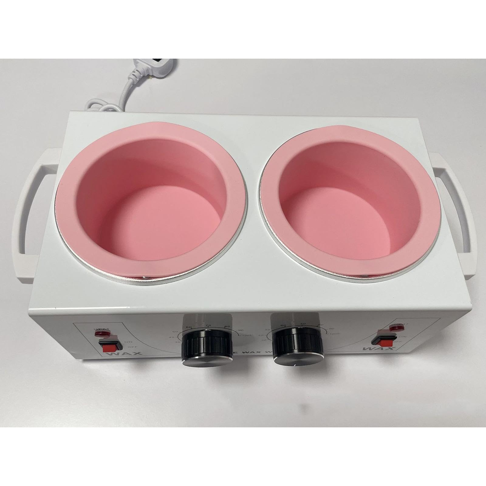 Qianly Olla de Cera Profesional Máquina Depilatoria Doble Recipiente con Apagado Automático Gran Capacidad 1000ml y Material Aluminio para Tratamientos de