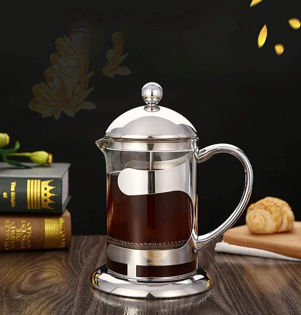 Large French Press Coffee Maker - Glass French Coffee Press Machine Made of Heat Resistant Stainless Steel And Borosilicate Glass with Filter 34 Ounces