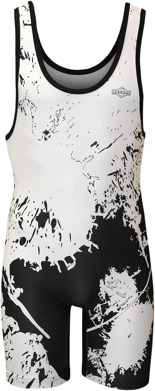 Matman USA The Splatter Men's & Boy's Wrestling - Weightlifting - Exercise Singlet - Made in the U.S.A.