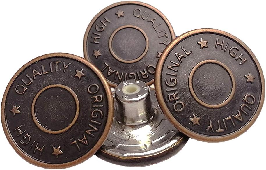 G-Sunny 12 Sets 2Omm Replacement Jeans Buttons, Metal Button Snap Buttons Replacement Kit