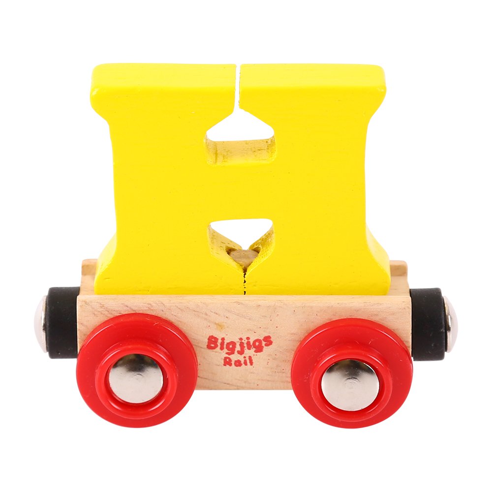 Bigjigs Rail Rail Name Letter H (Yellow)