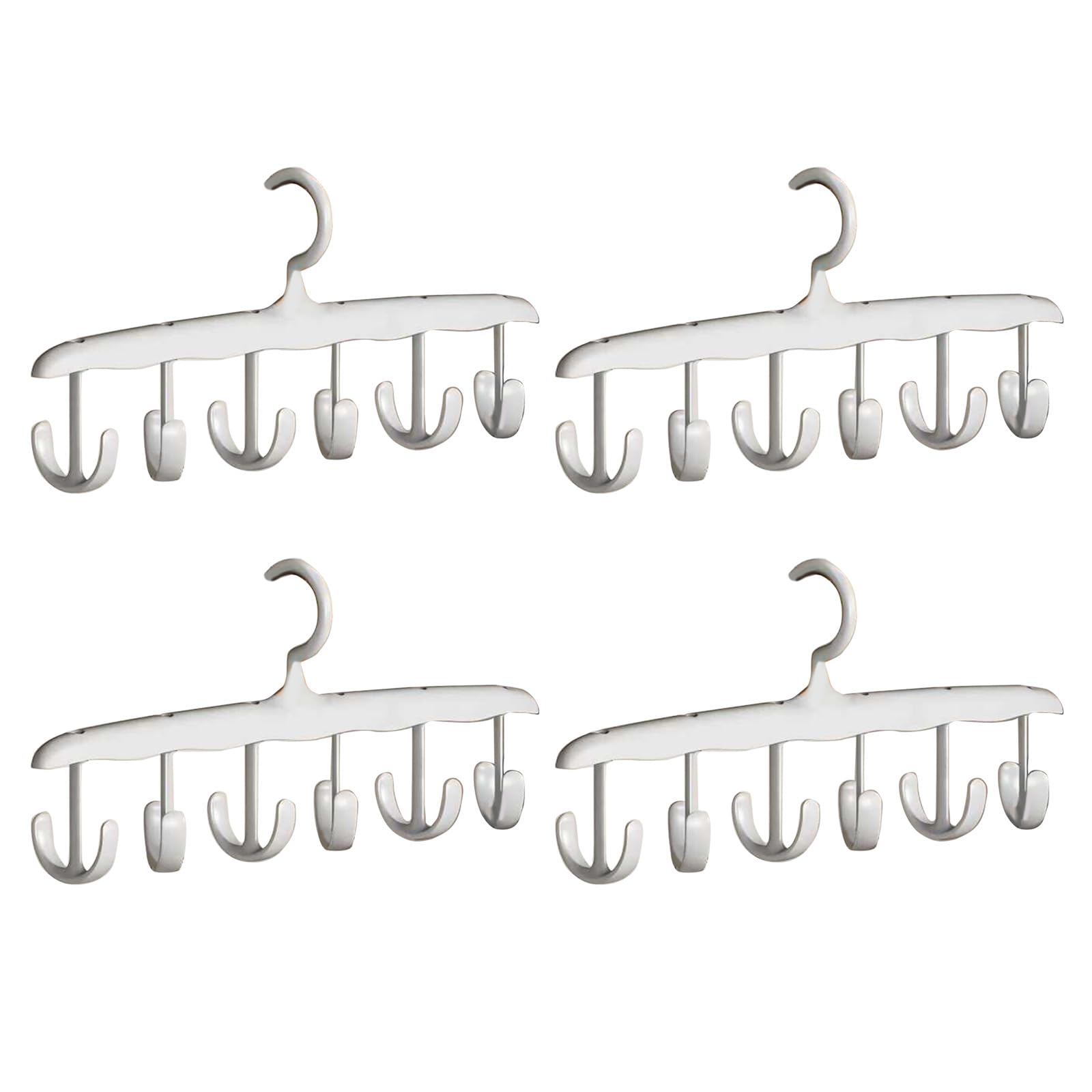 Nucelit Rotatable Wardrobes Organizers Waved Shape Multiple Hook Structures for Portable Home Storage Needs Rotating Clothes Organizers