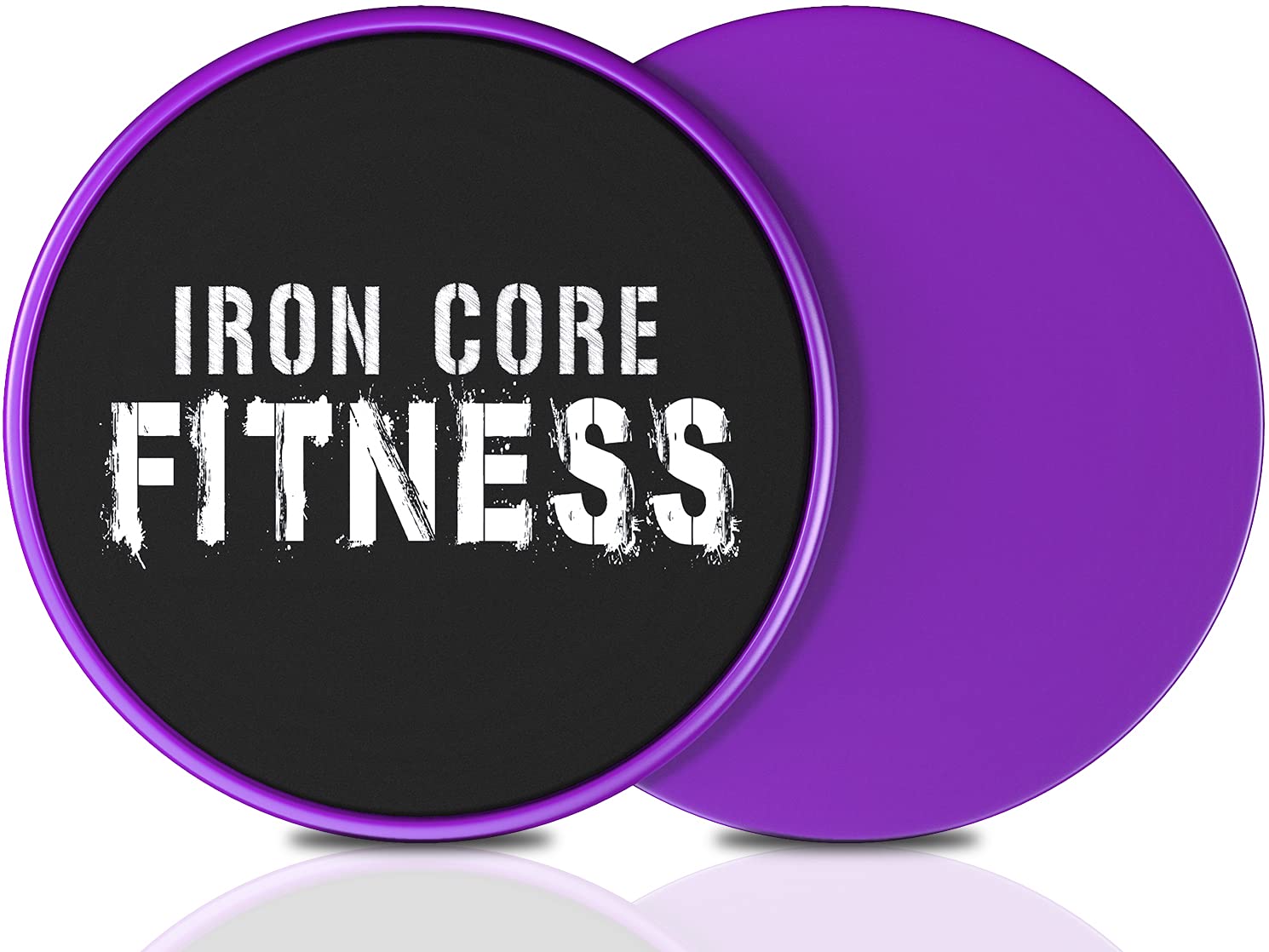 Iron Core FitnessSliders Workout Sliders Discs Gliding for Exercise. (Power Purple)