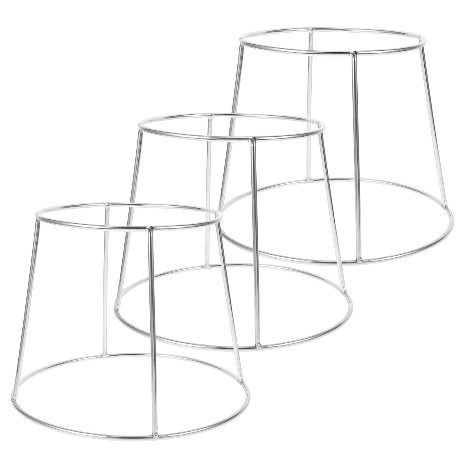 Juego de 3 bandejas de acero inoxidable para servir mariscos y aperitivos, estante ajustable de doble capa de 17-23 cm para exhibición de bufés en el hogar y restaurante, elegante