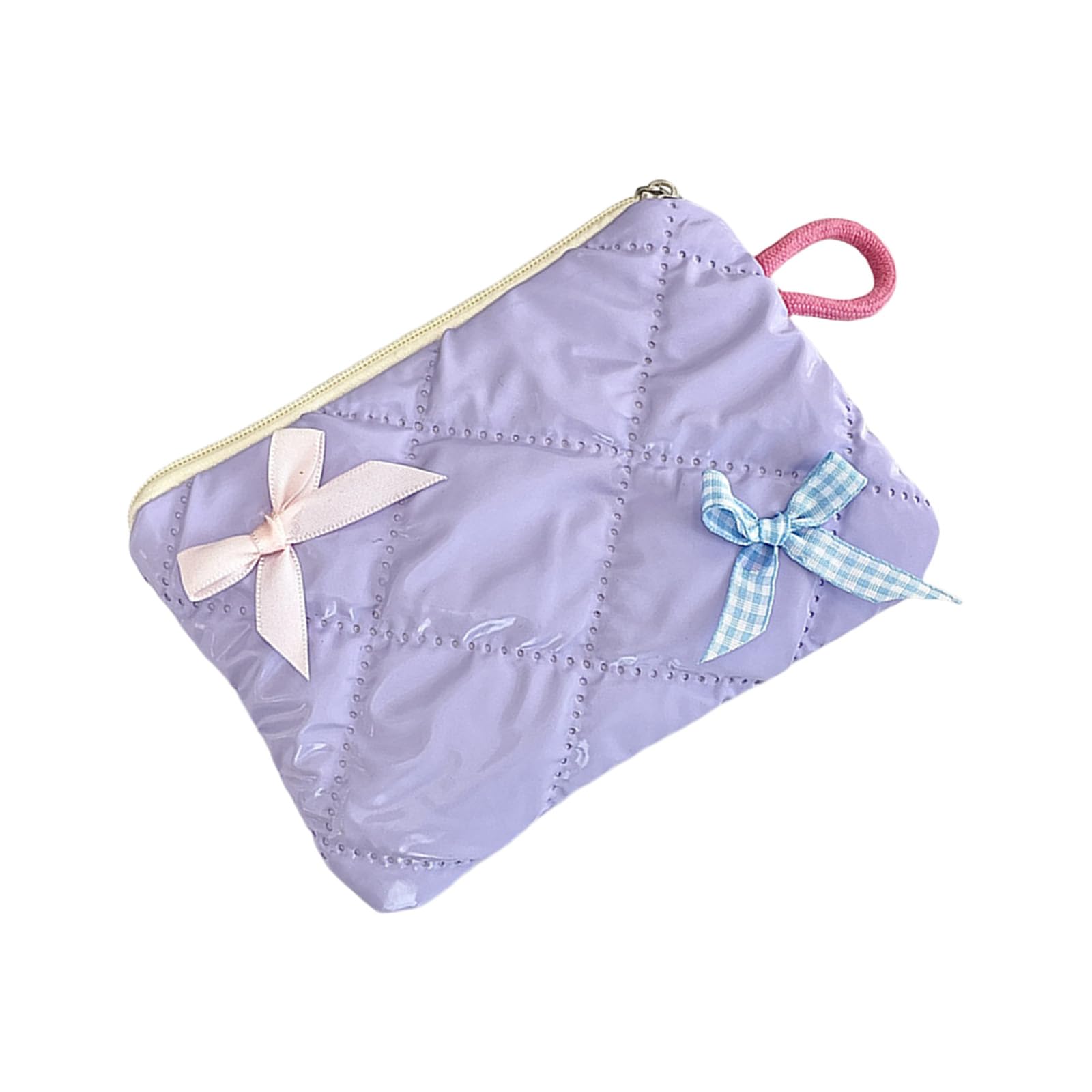 Jazuaiao Pearlescents Bowknot Decorated Storage Bag Multipurpose Makeup Toiletry Organizers Portable Travel Cosmetic Pouches Elegant Bowknot Decorated Storage Pouches