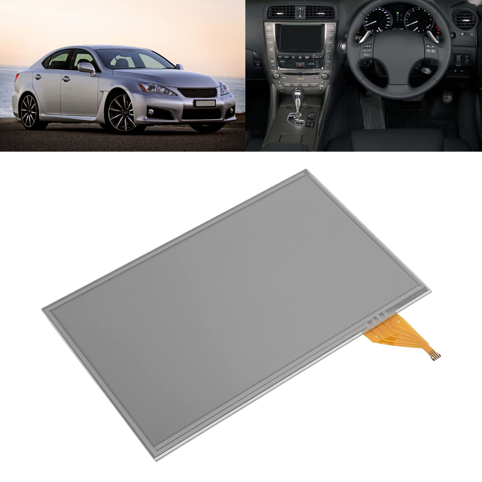 Samochodowy Ekran Dotykowy, 7,3-calowy Ekran Dotykowy Wymiana Digitizera Szklanego Samochodowego Ekranu Dotykowego dla IS250, IS300, IS350, IS-F; GS300, GS350, GS430, GS450h;
