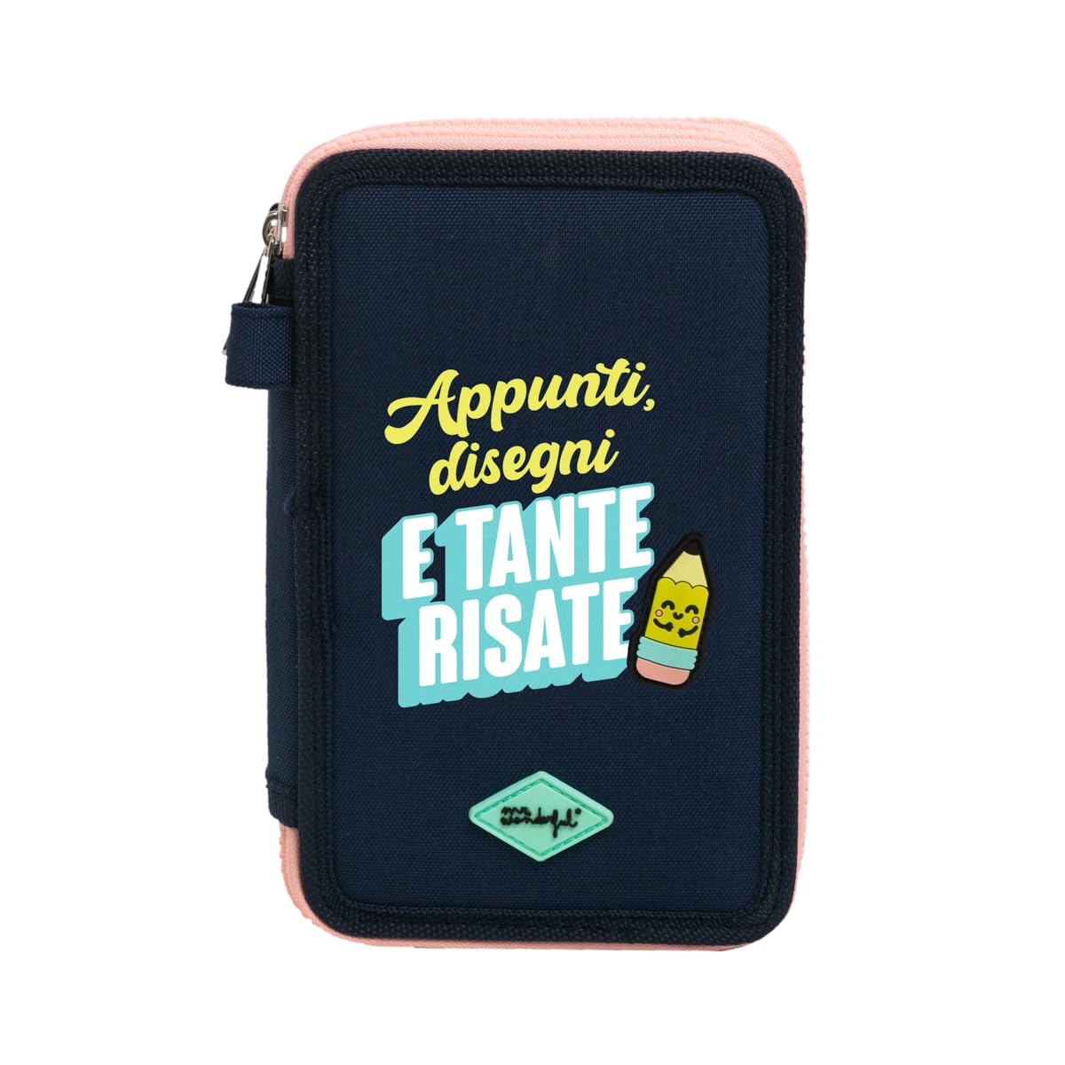 Mr.Wonderful - Astuccio completo per la scuola con 3 compartimenti - Appunti, disegni e tante risate