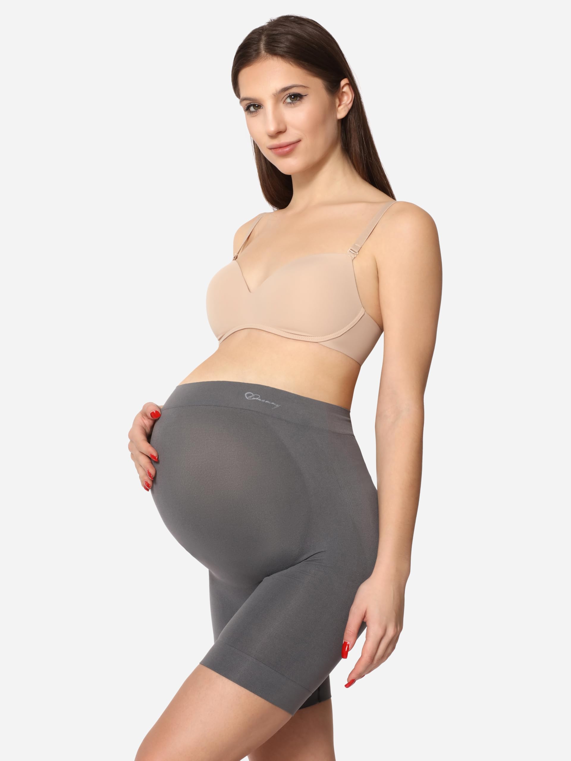 Be Mammy Damska moda ciążowa, wysoka talia, szorty ciążowe bez bocznych szwów, bielizna ciążowa 06 15