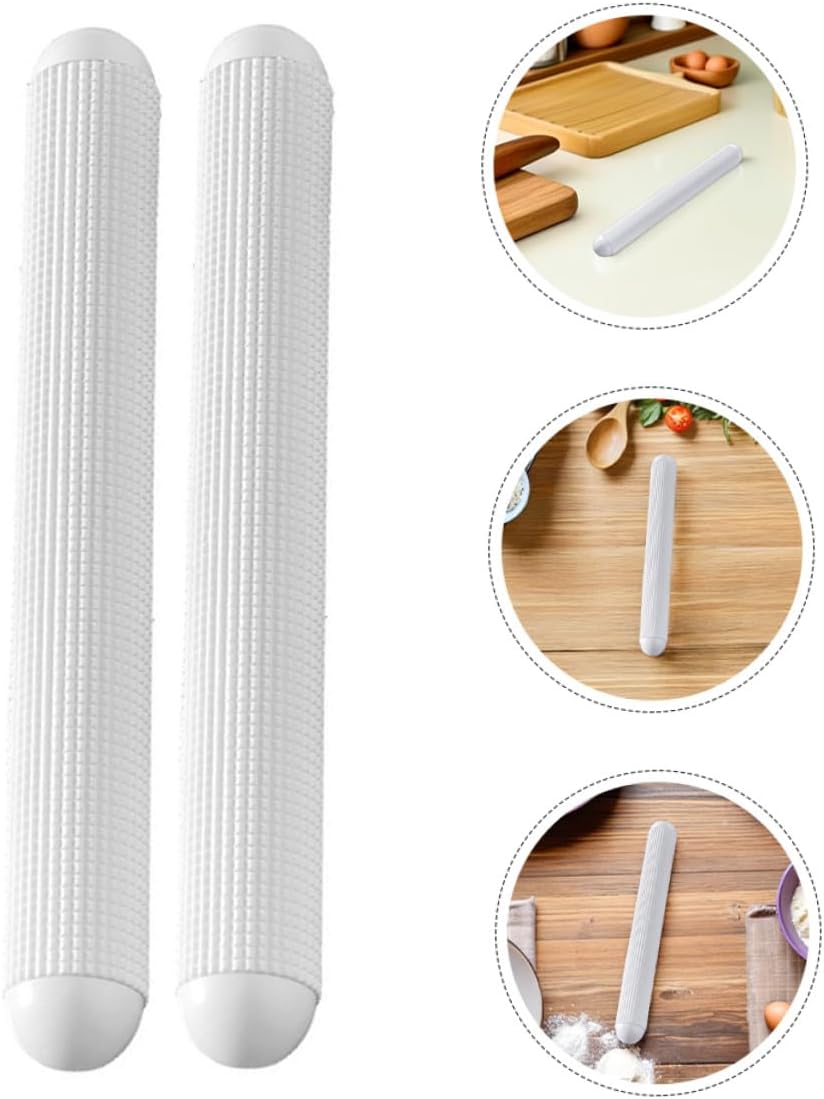 FAVOMOTO 6pcs Nonstick Plastic French Rolling Pin Set for Dough and Pasta, Thin Small Rolling Pins for Baking Pizza, Pastry, Bread, and Dumpling Wrappers