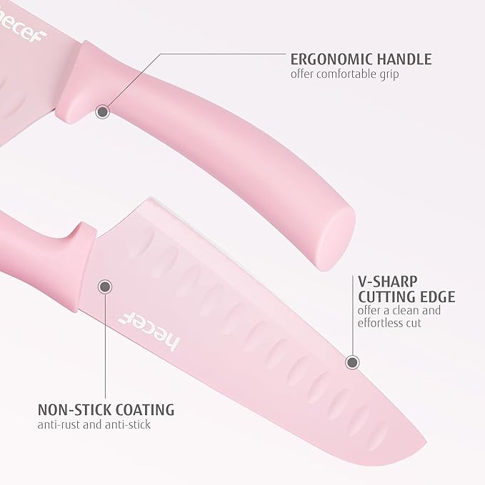 Set Cuchillos Cocina 3 Piezas Acero Inoxidable con Fundas miniatura 3